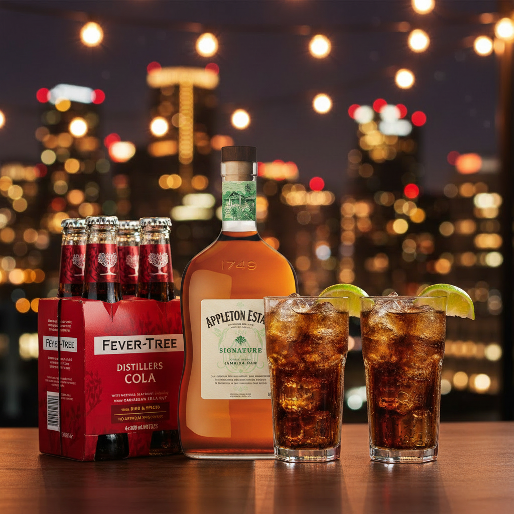 Appleton Estate & Fever-Tree Distillers Cola — Rooftop Night