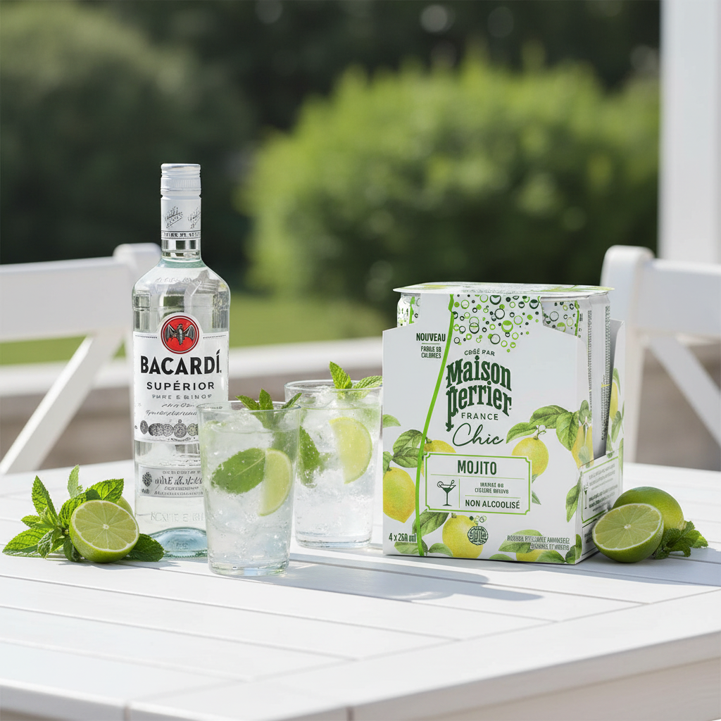 No-Effort Mojito — Bacardi & Maison Perrier Side by Side